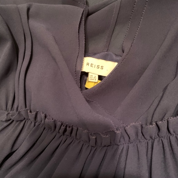 Reiss size 4 navy dress floor length in the back - Picture 3 of 3